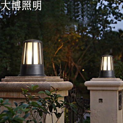 led柱頭燈圍欄燈壓鑄鋁簡約矮款特色草坪燈花園庭院小區廠家批發