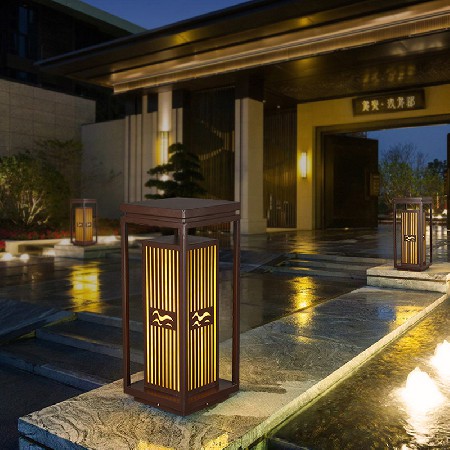 不銹鋼led柱頭燈電鍍拉絲高檔小區別墅花園庭院草坪燈廠家批發