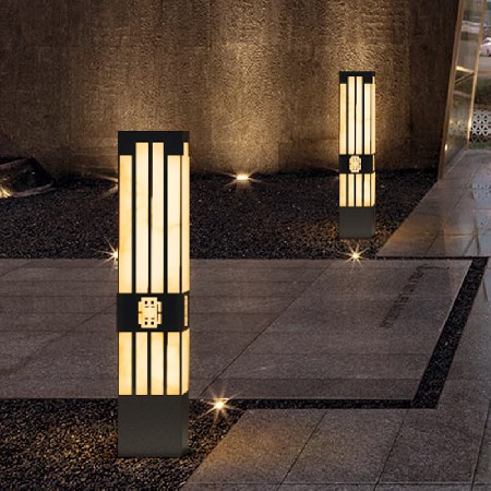 LED草坪燈道路照明景觀燈鋁制方形戶外新中式小區庭院燈廠家批發