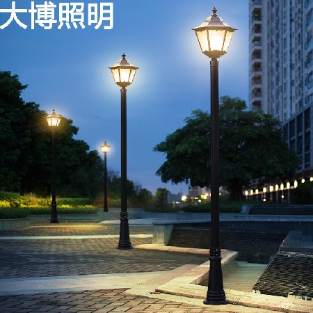 LED庭院燈歐式壓鑄鋁花邊直六角小區景觀燈廣場別墅照明燈具廠家