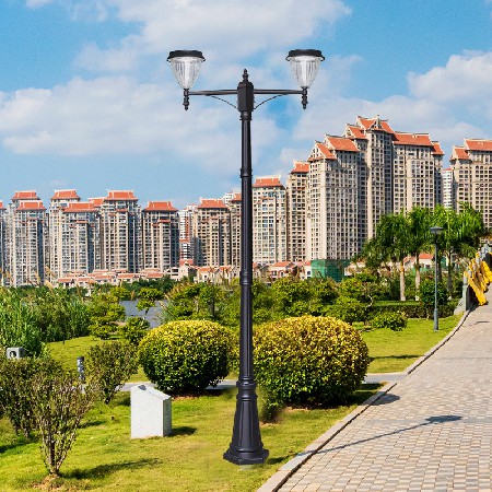 新款特色節(jié)能光伏太陽(yáng)能庭院燈戶(hù)外防水鋁制歐式LED景觀燈