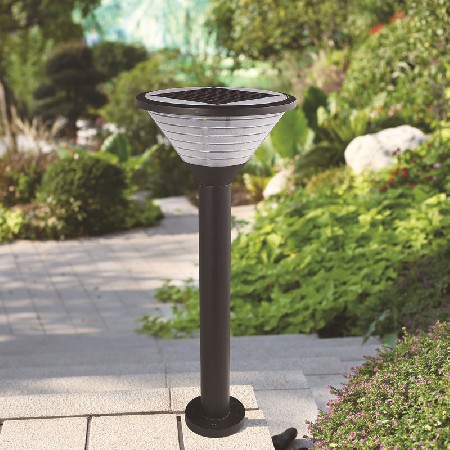 太陽能庭院燈粗條紋喇叭款小區園林廣場鋁制歐式景觀庭院燈批發