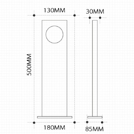 LED草坪燈7W現代特色方形圓心款簡約小區草坪亮化鋁制廠家批發
