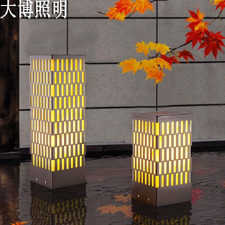 LED柱頭燈落地式新中式方形草坪燈小區(qū)工程特色燈廠(chǎng)家批發(fā)