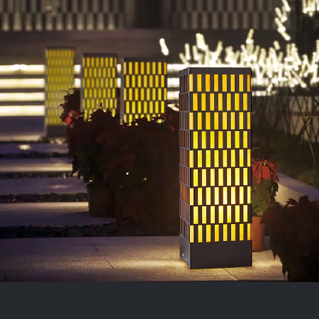 LED柱頭燈落地式新中式方形草坪燈小區(qū)工程特色燈廠(chǎng)家批發(fā)